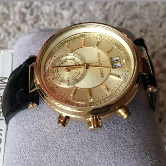 New Michael kros leather band watch main image 3